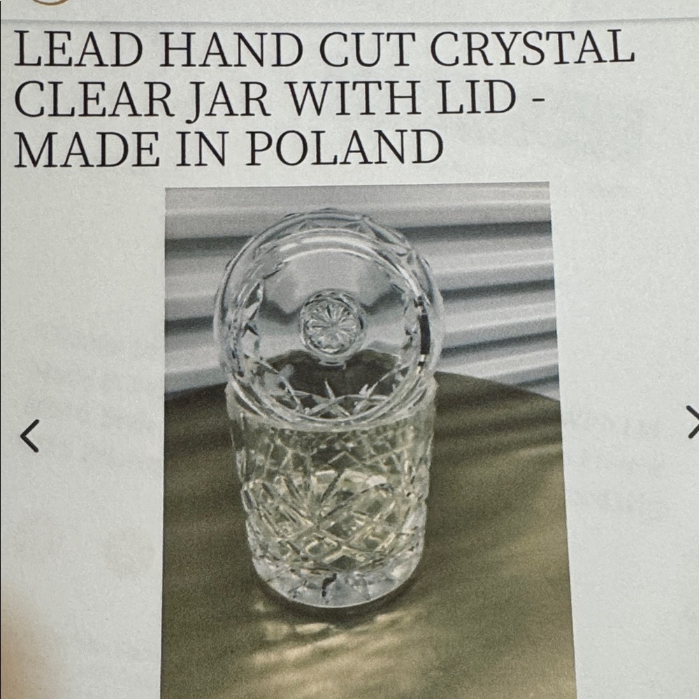 Taunton Vintage Crystal Glass Jar with Lid (Biscuit Barrel) 24% Lead crystal - Picture 13 of 13